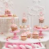 24 piezas de oro rosa con purpurina de diamante para
