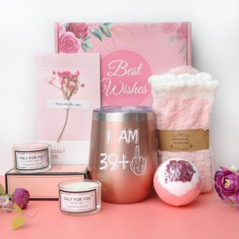 BOKALAKA 40th Gifts for Women, 40th Birthday Gifts for Women, 40th Birthday Gift Set, Funny Gift Set Women, 40th Birthday Gift Set Gift Ideas