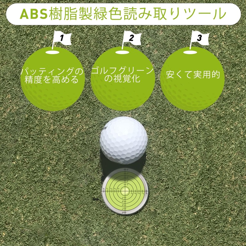 Golf Green Leader, Golf Marker, Round Bubble Level, Precision Golf