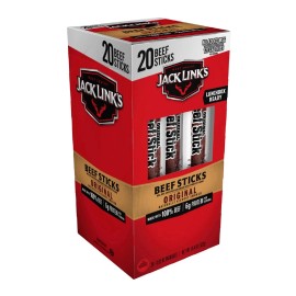 Jack Link's Original Beef Sticks 0.92 oz 20 Pack | High Protein Snack On-the-Go