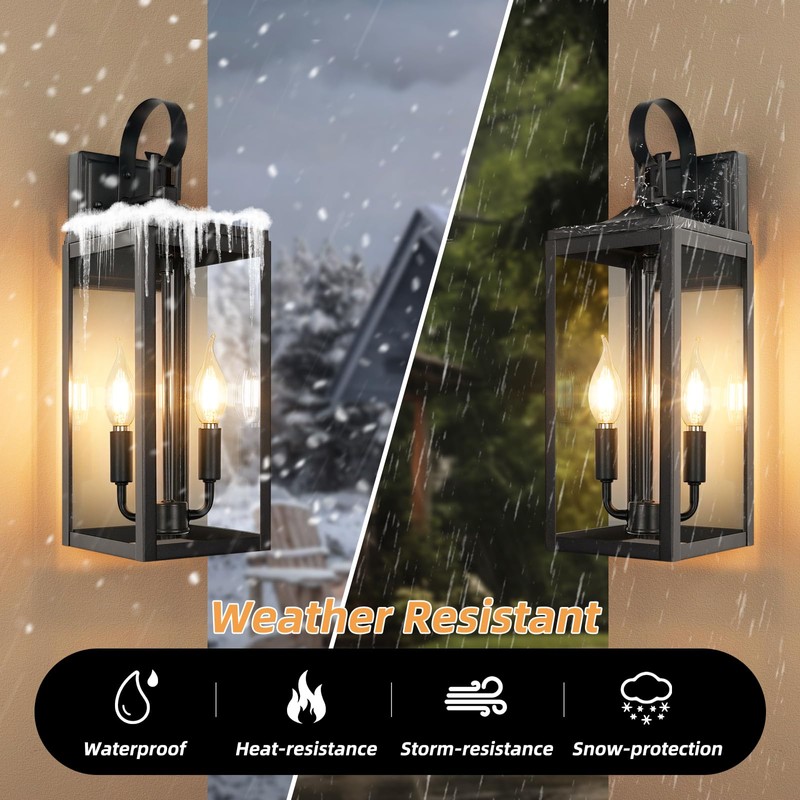 OKELI Outdoor Wall Lighting Fixtures Sconce, Front Porch Light Outdoor,