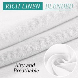 Bettschlange Outdoor Curtains Waterproof, 2 Panels Pergola Curtains, Outdoor Sheer Curtains for Patio Waterproof, Gazebo Curtains, Outdoor Curtains for Garden Patio Gazebo,Natural White,132x241cm