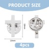 SUPERFINDINGS 4Pcs Platinum Cross Pins Alloy Cross Brooches Metal Cross