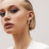 Gold Paperclip Earrings for Women 18K Gold Plated Chunky Hoop