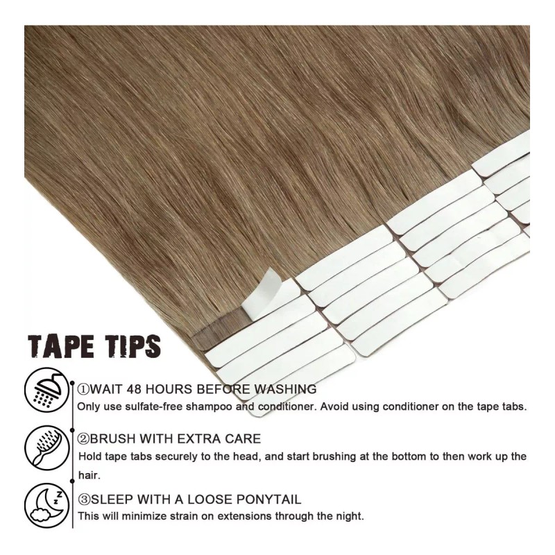 MARCA PROPIA Extensiones Cabello Real 14in Balayage Castaño 50gr