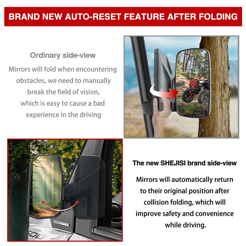 UTV XD 1500 Mirrors | 2025 New UTV Side Mirrors