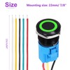 DMiotech 2 Pcs 22mm / 7/8" Push Button Switch, IP66