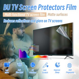 65 Inch Anti Glare Screen Film Reduces reflections Anti-Blue Light Anti-UV TV Glare Stopper Indoor or Outdoor Anti Glare Film for TV 65 Inch
