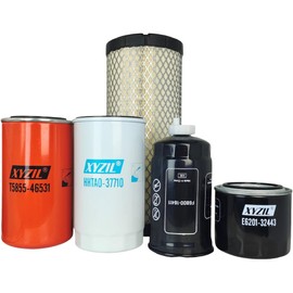XYZIL Maintenance Filter Kit Compatible with Kioti CK3510 HST CK4010 HST Compact Tractor Lube Fuel Air HST Hydraulic Oil Filter E6201-32443 F6800-16411 E7230-11081 T2185-38031 T5855-46531