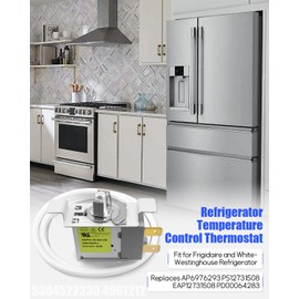 5304522330 4961212 Refrigerator Temperature Control Thermostat Fit for Frigidaire/White-Westinghouse Refrigerator, Replace AP6976293 PS12731508 EAP12731508 Cold Control