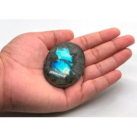Wholesalegemshop Labradorite Gemstone Carved Palm Stone/Pocket Palm Stone/Reiki Healing & Crystal Grid for Natural Body Chakra Balancing