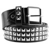 Caybats Y2K Unisex Rivet Belt in Black with Silver Pyramid