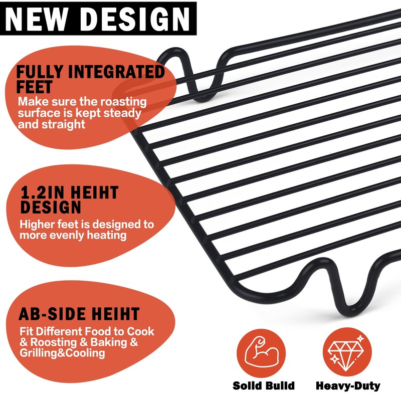 Roasting Rack,Heavy Duty Turkey Rack Insert for Roasting Pan,Fit for