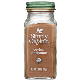 Simply Organic Ground Ceylon Cinnamon, Certified Organic, Vegan | 2.08 oz | Pack of 6 | Cinnamomum verum J. Presl