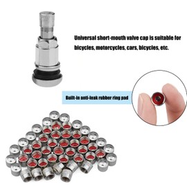 CZlinOduMMX 24 Stück Ventilkappen Autoventil Metall Kappen Reifenventilkappen mit Gummiring Dichtung Rostfrei Auslaufschutz für Auto, Ventile Kfz, Fahrrad, LKW, Motorrad, Roller - Silber