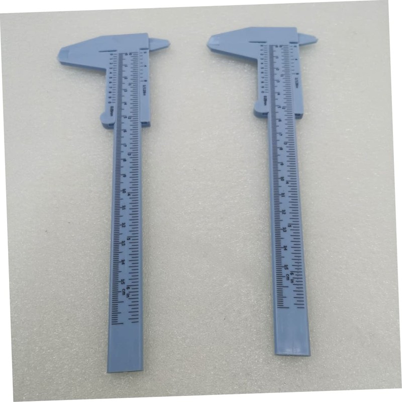 FOMIYES 2sets Plastic Caliper Eyebrow Ruler Measuring Tool Portable Digital
