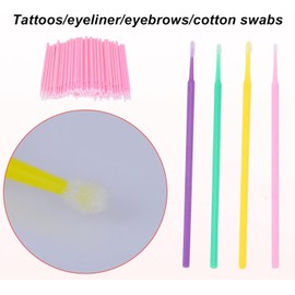 Micro Aplicador Desechable, 400 Brochas de Micro Aplicador Flexibles, Suministros de Micro Varitas para Aplicación de Delineador de Ojos de Maquillaje, Varita de Delineador de Ojos para Extensiones de