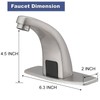 Bathfinesse Touchless Bathroom Faucet, Commercial Auto Motion Sensor Sink Faucet,