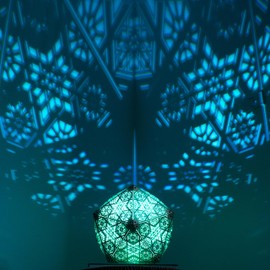 Jabihome RGB Shadow Lamp,Geometry Led Night Light,Sacred Spiritual Mandala Art,Shade Lantern Wood Led Decor,Housewarming New Home Minimal Gift,Shadow Led RGB Night Light Wall Art (Mars Matrix)