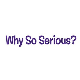 Why so Serious? Vinyl Window Sticker - White Joker Decal (Purple)