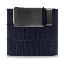 SlideBelts Men's Canvas Belt - Navy with Gunmetal Buckle