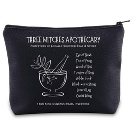 Three Witches Apothecary Makeup Bag Weird & Weyward & Wayward Sisters Gift Witches Zipper Pouch (Three Witches UK)
