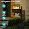 ASOMST Solar Address Sign, 3-Color Lighting Modes Mailbox Number Plaque