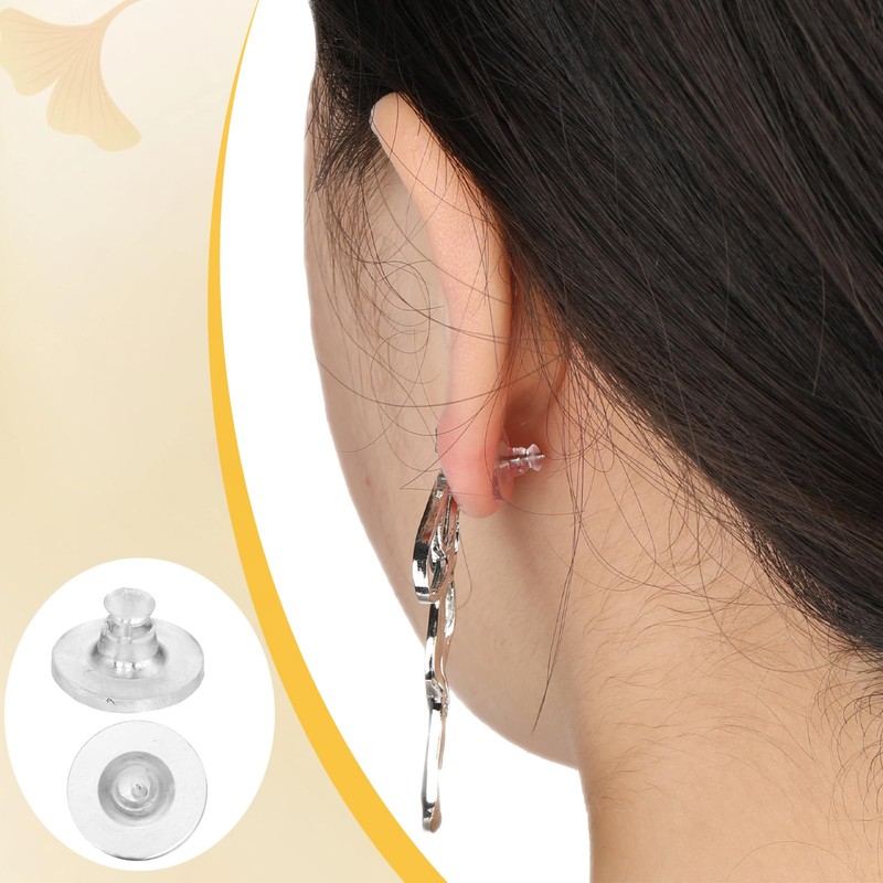 550 Pcs 6 Styles Clear Earring Backs, Earring Backs for