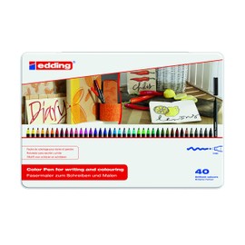 edding 1300 Color Fiber Pen Set, 40-Colors, ED1300-40