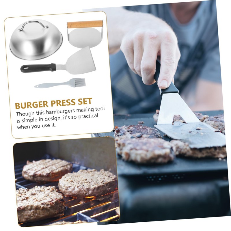 Zerodeko 1 Set Burger Press Handle Meat Press Tool for