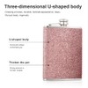 Tongdejing 8 Oz Hip Flask,Stainless Steel Hip Flasks with Glitter