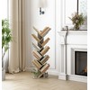 Hoctieon 10 Tier Tree Bookshelf, 10 Shelf Bookcase, Free Standing