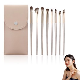 RTRTGS 8pcs Eyeshadow Makeup Brush Set, pinselset makeup,make up pinsel,lidschatten pinselset,Brush Cosmetic Bag, Portable Travel Makeup Brush Bag, Professional Foundation Makeup Brush Set