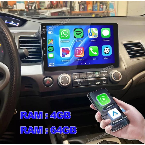 Podofo Car Stereo Radio For Honda Civic 2006-2011 Apple CarPlay