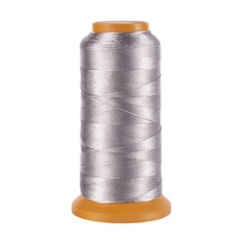 1640Yards 0.12mm Nylon Sewing Thread Polyester Leather Cord Silver Beading String Macrame Cord Rope for DIY Necklace Bracelet Handcraft Leather Sewing Bookbinding