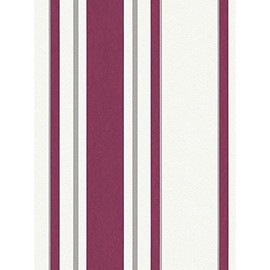 CONCORD WALLCOVERINGS ™ Textured Wallpaper Stripes Plain, Burgundy White Gray, 21 in x 33 Ft (56 sq. ft), 940853
