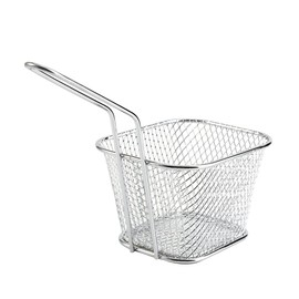 Fry Baskets Food Presentation Strainer, 8Pcs Mini Mesh Wire French Fry Food Baskets Net Strainer Fryer Serving Basket Kitchen Potato Cooking Tools, 10.5 * 8.5 * 6.5cm / 4.1 * 3.3 * 2.6inch
