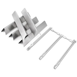QuliMetal 69787 Grill Burner and 7636 Flavorizer Bars for Weber Spirit 300 and Spirit II 300 Series, Spirit E310 E320 E330 S310 Grill Parts for 15.3" Flavor Bars, 18" Burner Tube, 304 Stainless Steel