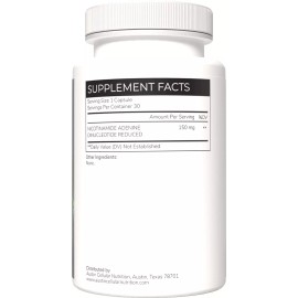 Austinootropics Reduced NAD- 30 Capsules - 150mg PURE NADH