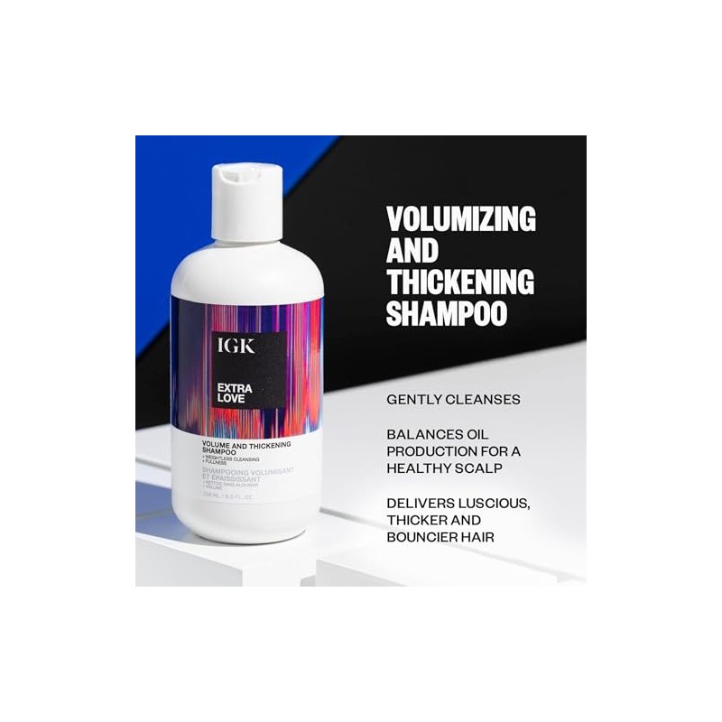 IGK Extra Love Volume & Thickening Shampoo, 8 fl. oz.