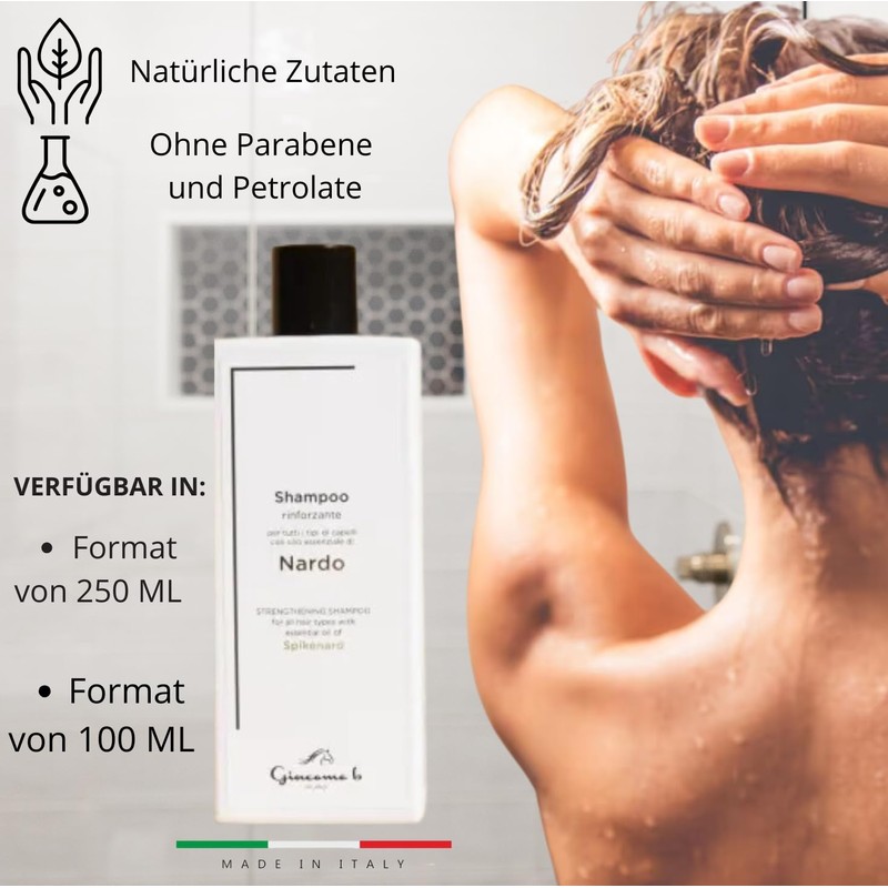 Hair Shampoo Strengthening and Protective with Nardo Oil and Keratin,