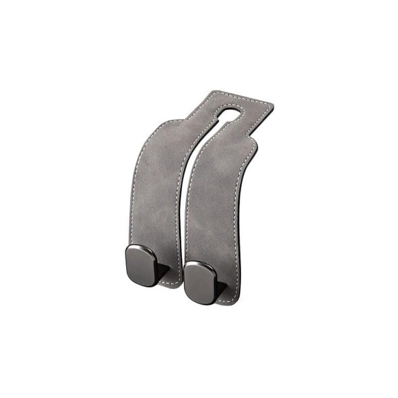 Gancho Doble para Asiento Auto, Porta Bolsos y Maletas, Resistente，marrón