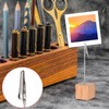Wooden Memo Clips Holder, 10Pcs Lightweight Photo Memo Clips with