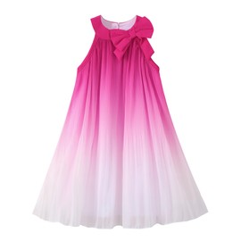 Kids Toddler Girl Dress Summer Clothes Ruffle Sleeveless Little Girl Dress Ombre Casual Beach Sundress Outfits Pink White Dresses for Girls 7-8