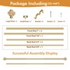 1 Inch Luxury Gold Double Curtain Rods 72-144 Inches (6