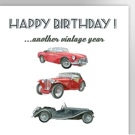 Vintage Classic Car Birthday card