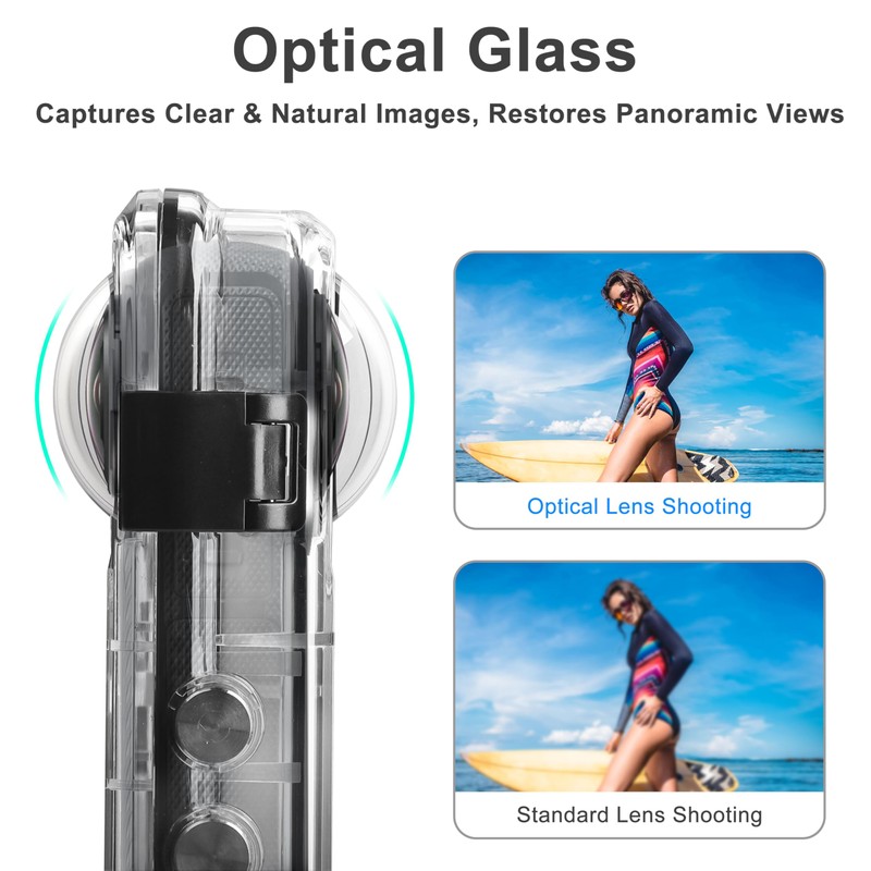OKFUN Waterproof Diving Protective Case for Insta 360 X4, 131FT/40M