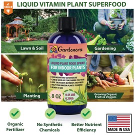 Gardenera Plant Growth Superfood for Jade Plant with 18 Essential Vitamins & Minerals - Organic Plant Food Fertilizer - Micro-Fungi and Bio-Organisms for Jade Plant Care & Growth Enhancement - 8oz