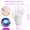 100% Cotton Gloves for Eczema,6 Pairs White Cotton Moisturizing Gloves
