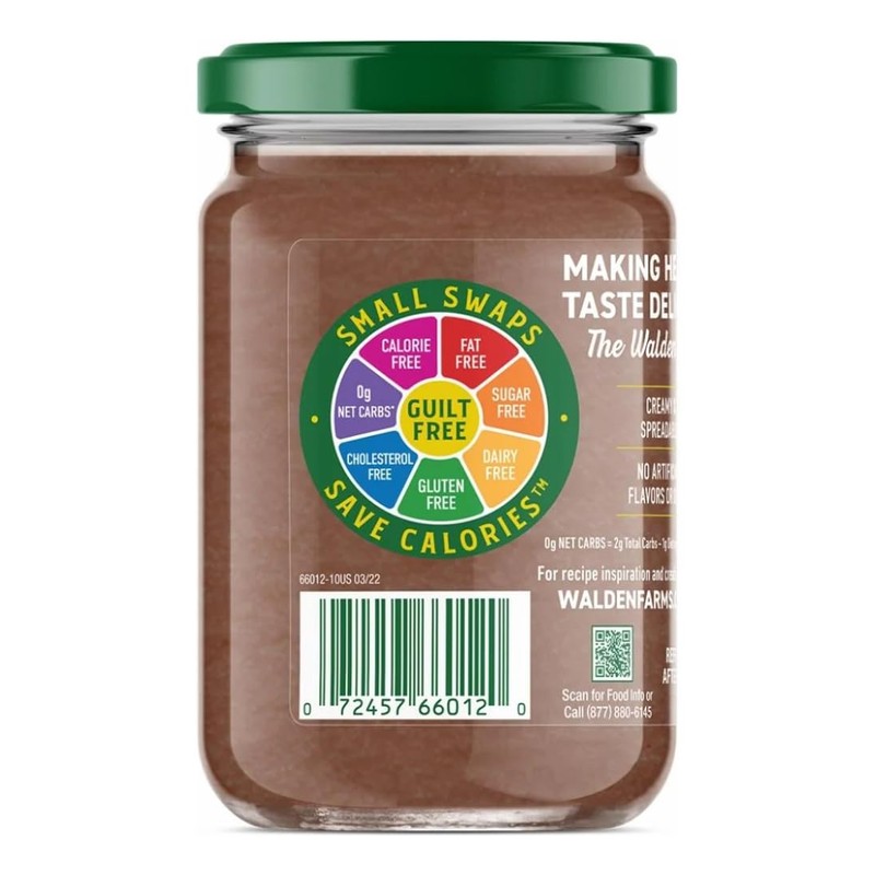 Walden Farms Chocolate Peanut Spread – Zero Calorie, Low Carb,